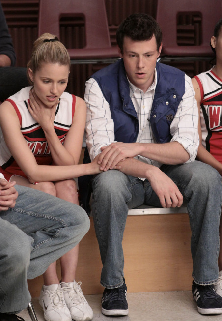 Still of Cory Monteith and Dianna Agron in Glee (2009)