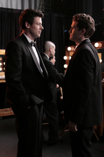 Still of Matthew Morrison and Cory Monteith in Glee (2009)