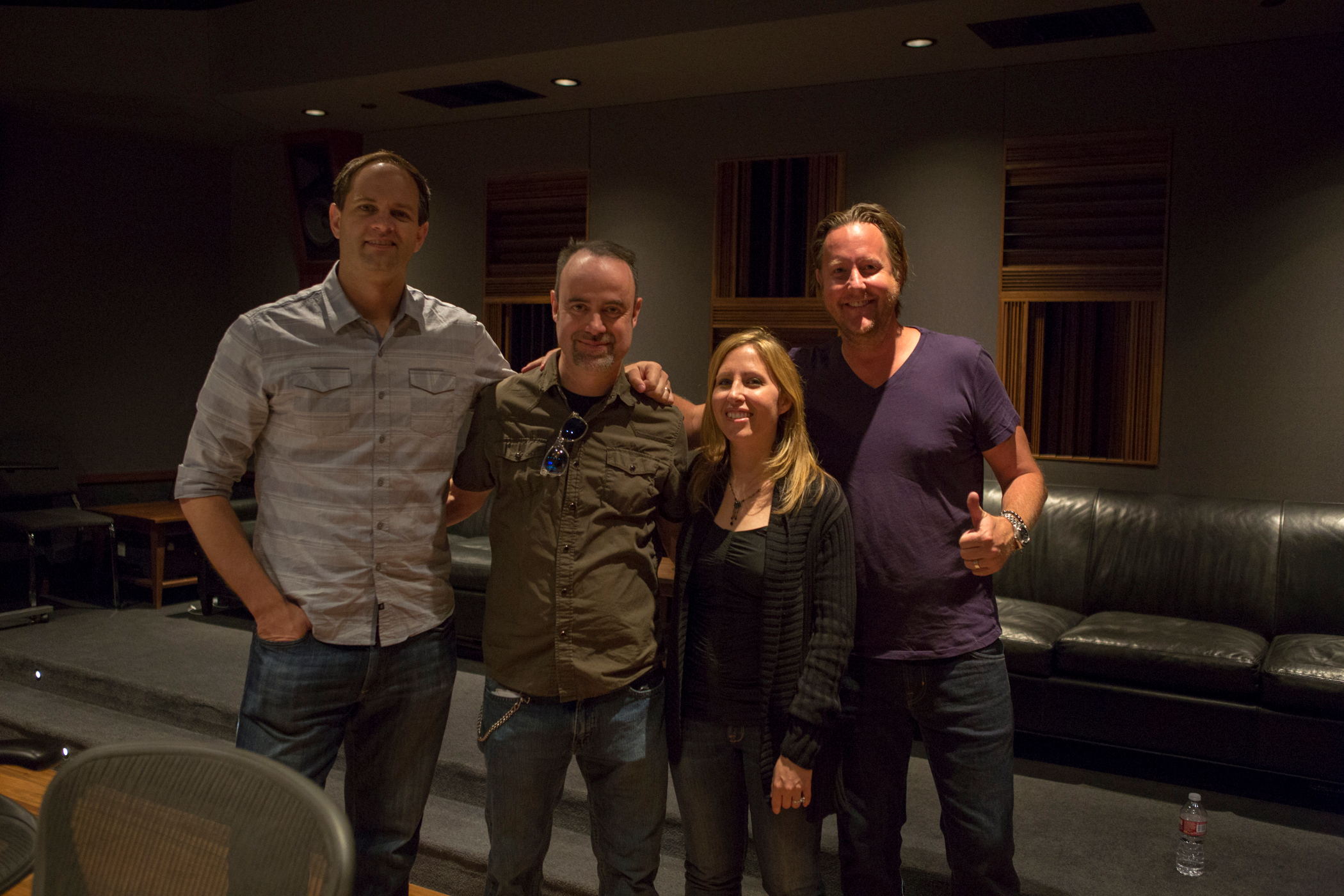 At the scoring session for the feature film 