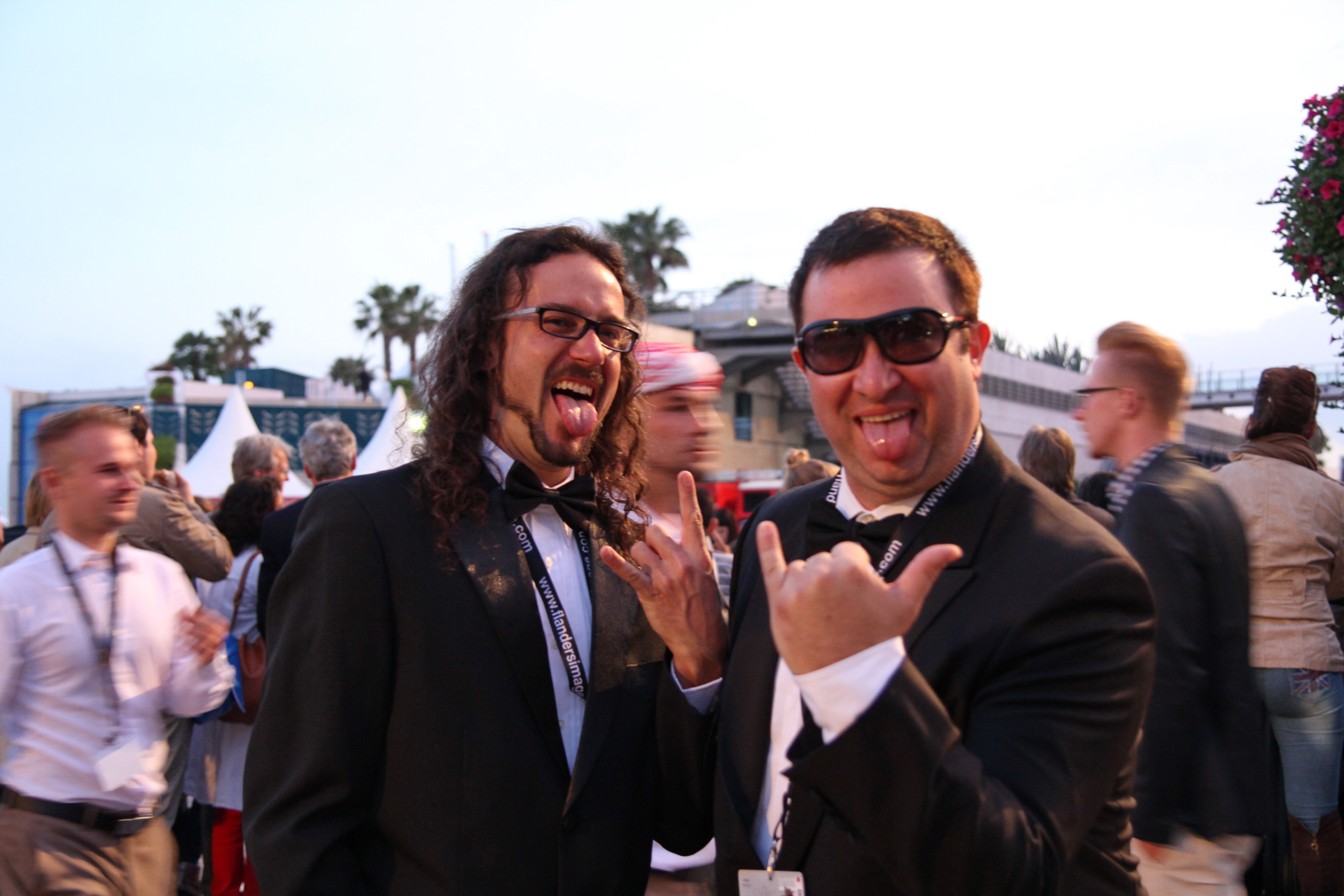 Jeremy Deneau and Dan Frank at Festival de Cannes - 2012 for premiere of Frank & Chip: The Olympic Experience.