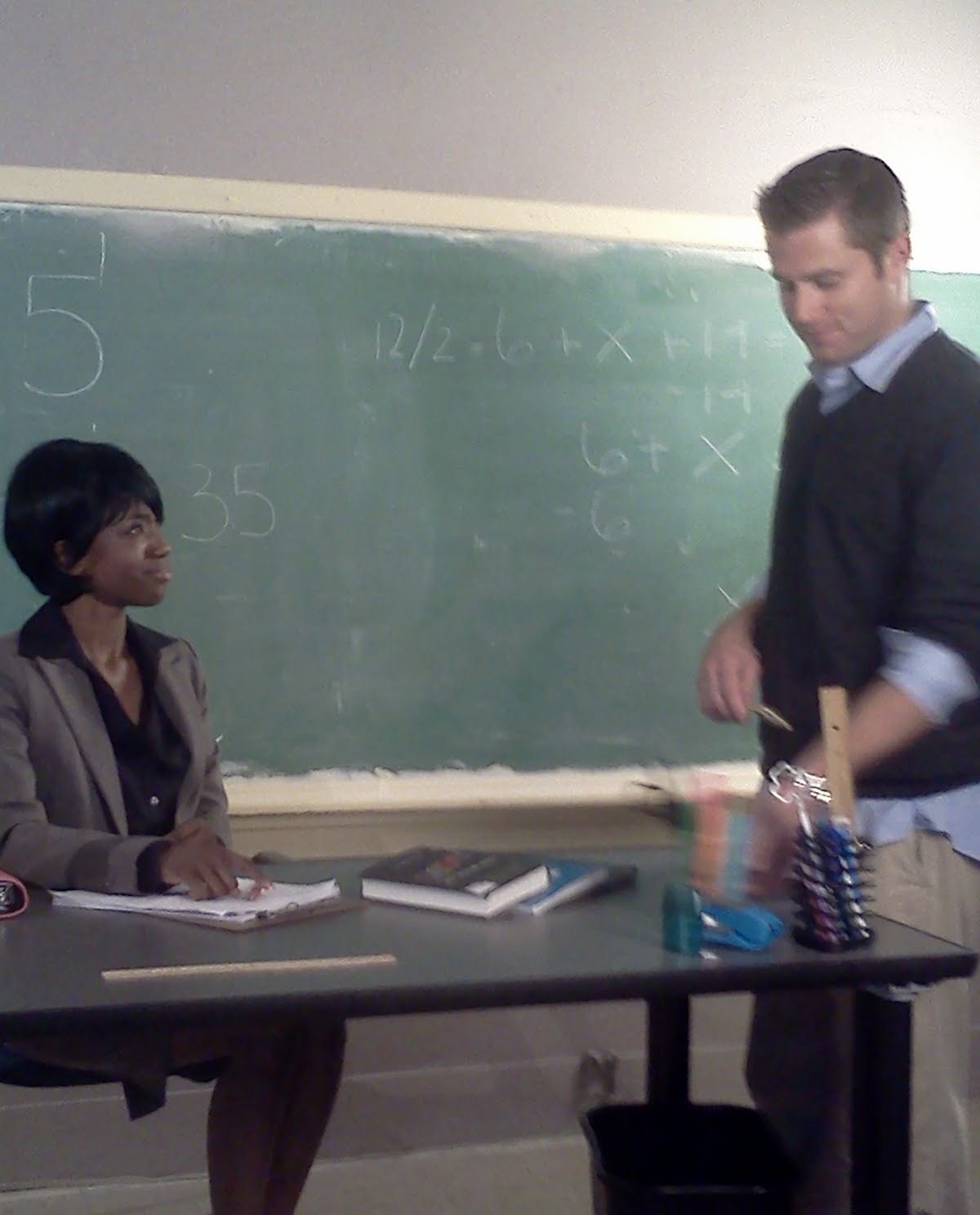 Ameona Almund on set as Sofie Premise in the film Dear Marcus Luke...In scene Kyle Lewis as Mr. Smith