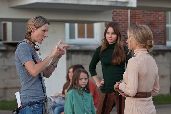 On the set of Free Ride with Anna Paquin, Liana Liberato, Ava Acres