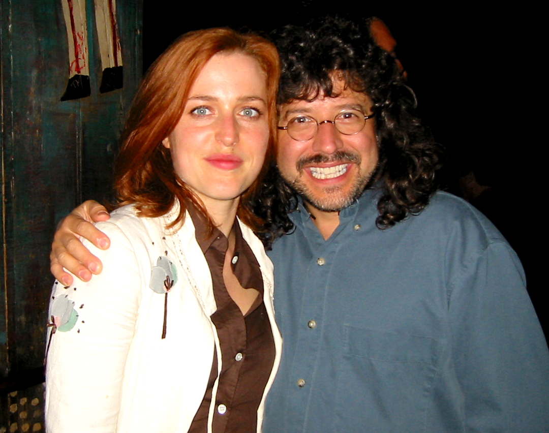 (Left to right) Gillian Anderson, Mark Bonn. Mark was Editor for 2 of the 