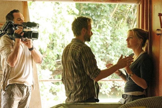 Still of Paul Blackthorne, Joe Anderson and Eloise Mumford in The River (2012)
