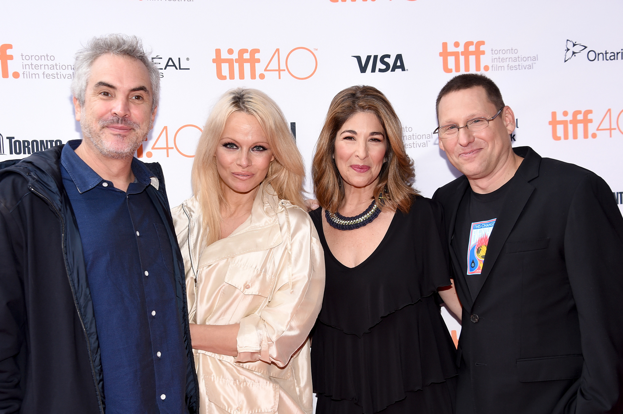 Pamela Anderson, Naomi Klein, Avi Lewis and Alfonso Cuaron at event of This Changes Everything (2015)