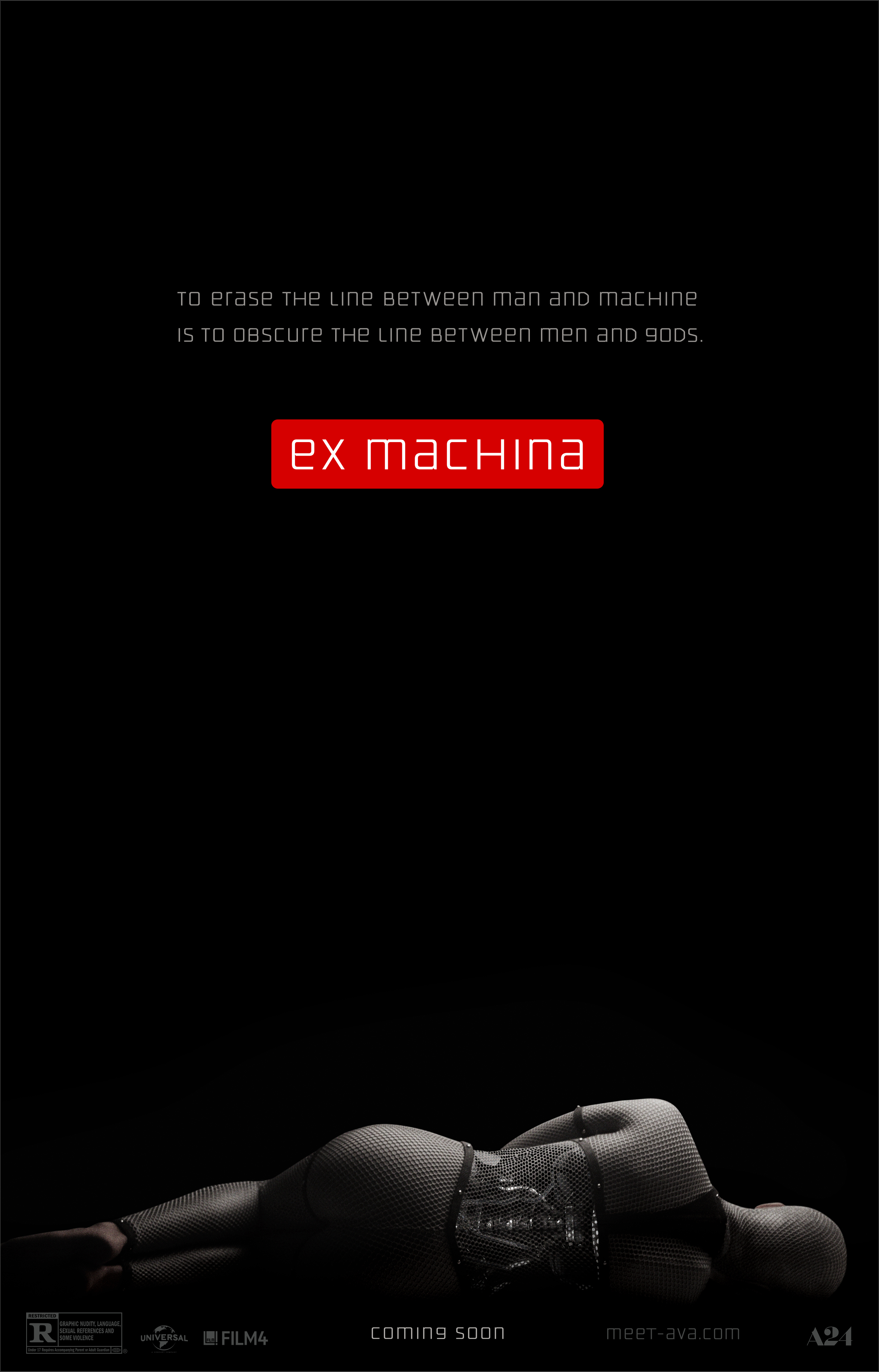 Oscar Isaac, Domhnall Gleeson and Alicia Vikander in Ex Machina (2015)