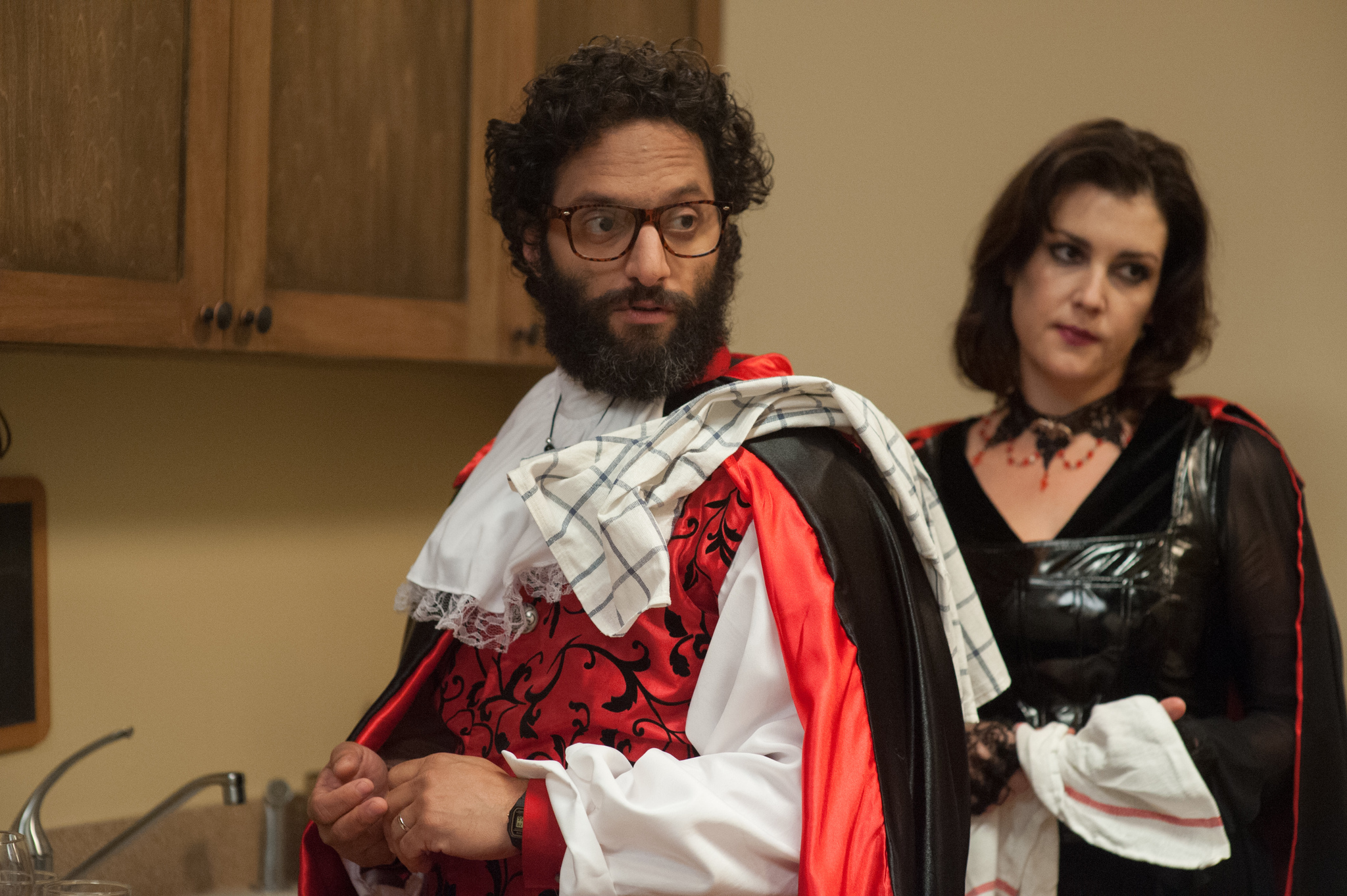 Still of Melanie Lynskey and Jason Mantzoukas in They Came Together (2014)