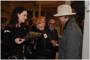 Ilana Turner, Judith Scarpone and Ed Harris at a Global Theatre Project benefit.