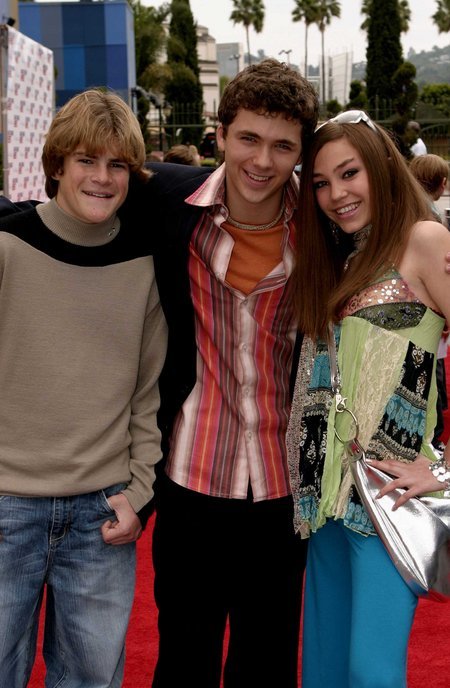 Brandon Haas, Stephen Lunsford and Kelci B. Lowry on the red carpet at the 2005 CARE Awards, Universal Studios, CA