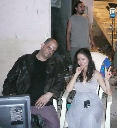 D. Daniel Vujic with Lana May on the set of 