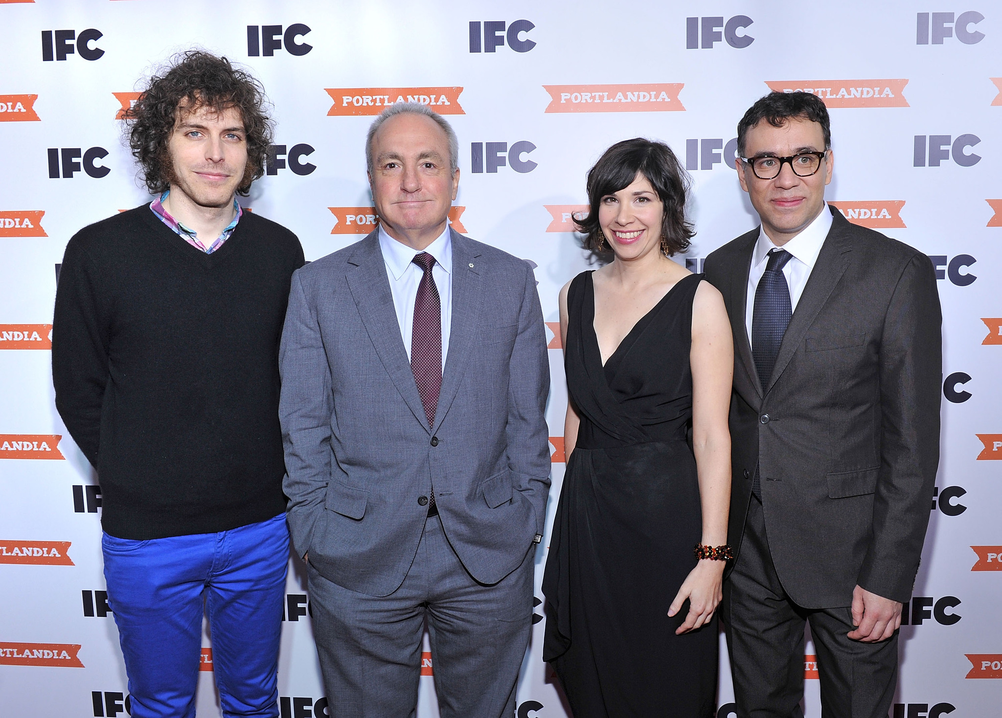 Fred Armisen, Lorne Michaels, Carrie Brownstein and Jonathan Krisel at event of Portlandia (2011)