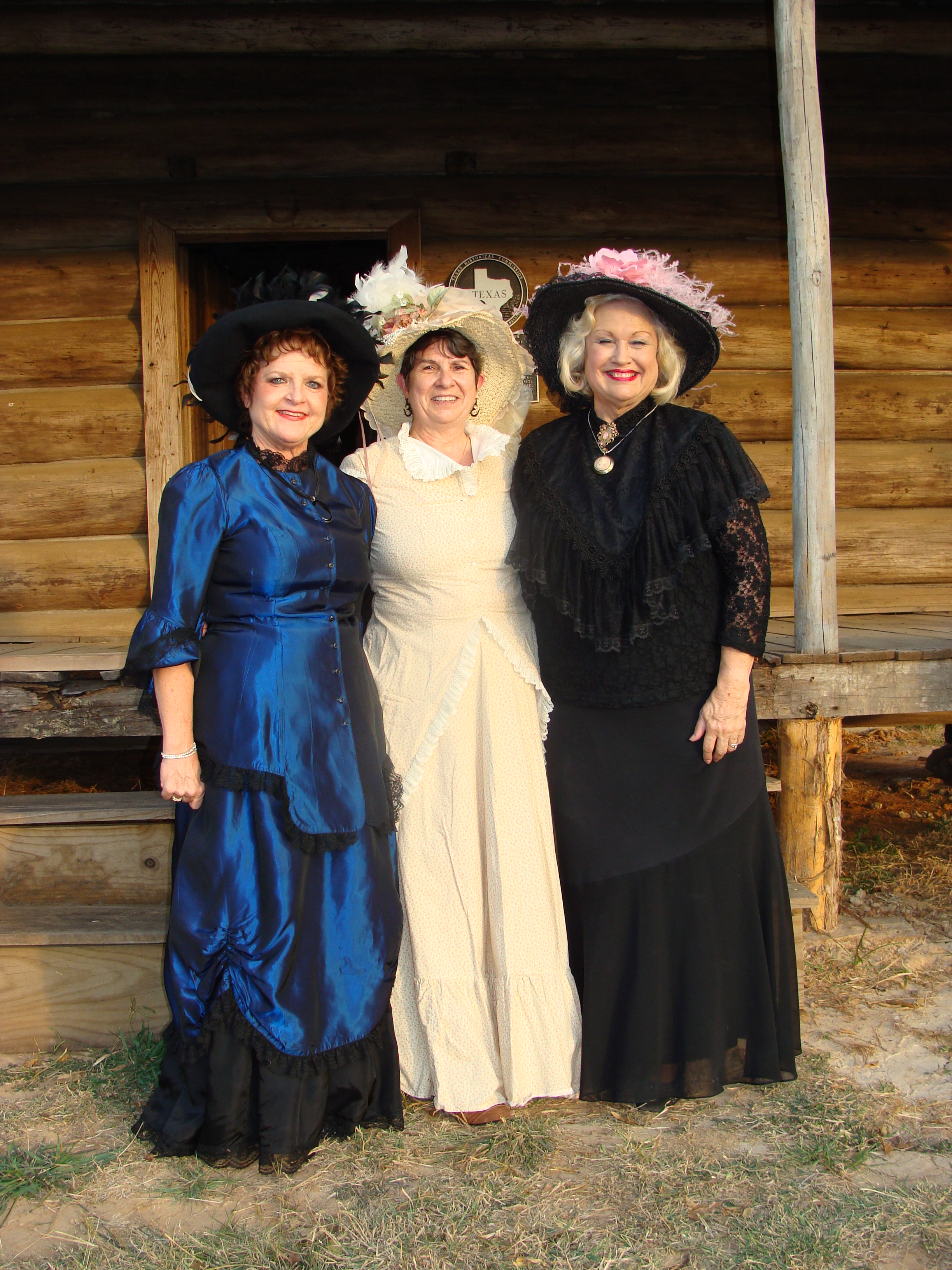 Linda Mock (County Extension Office); Bea Rouse; Pat Spackey, descendant of Dr. Charles B. Stewart, designer of the Texas Flag