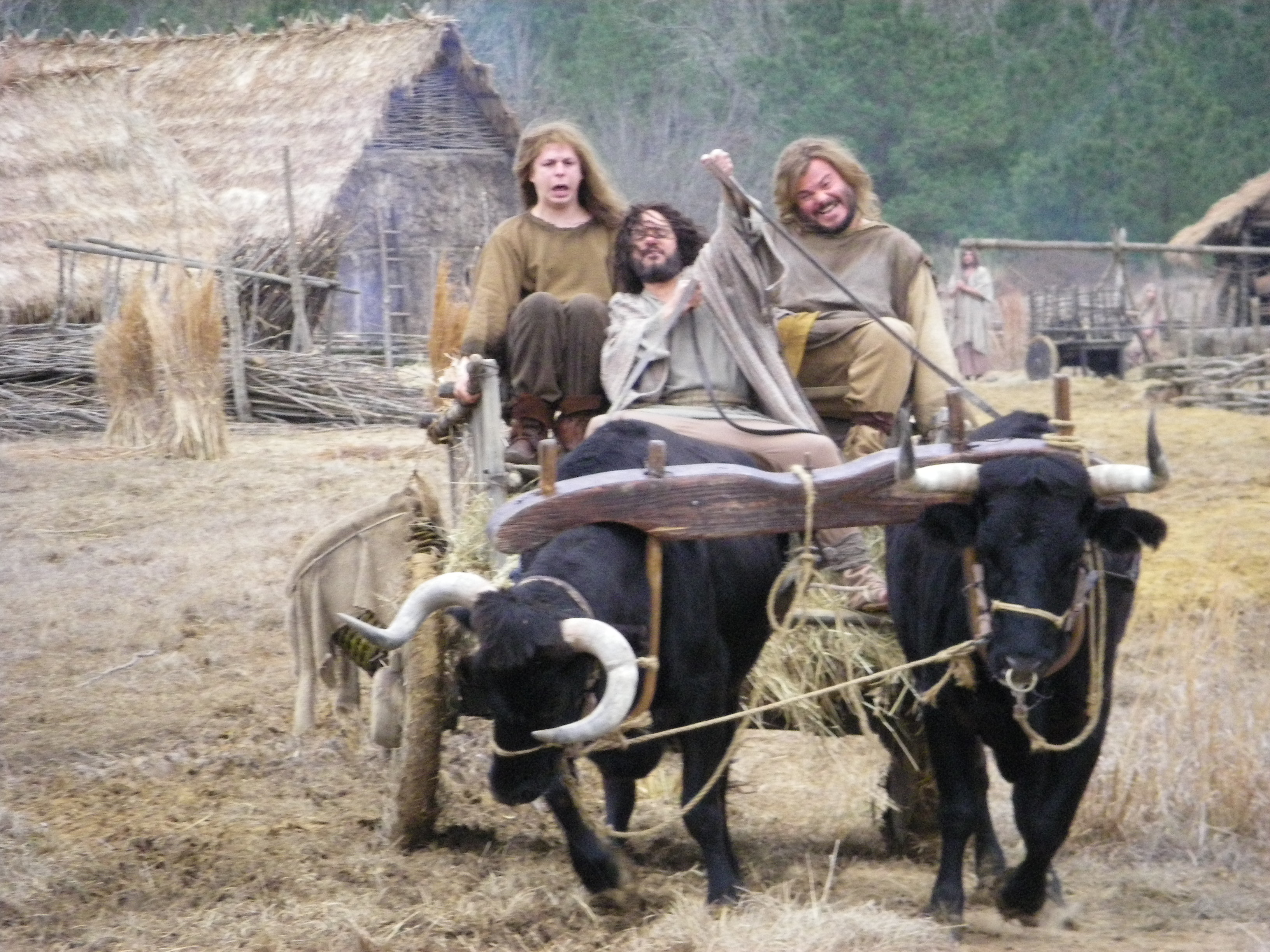 Michael Cera, David Cross and Jack Black driving