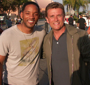Darren Dowler and Will Smith on set of 