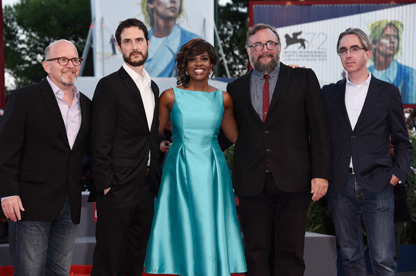 SEPTEMBER 12, 2015 Producer Adam Hohenberg, Edwina Findley. director Jake Mahaffy, Mike S. Ryan and producer Michael Bowes attend the closing ceremony and premiere of 'Lao Pao Er' during the 72nd Venice Film Festival on September 12, 20