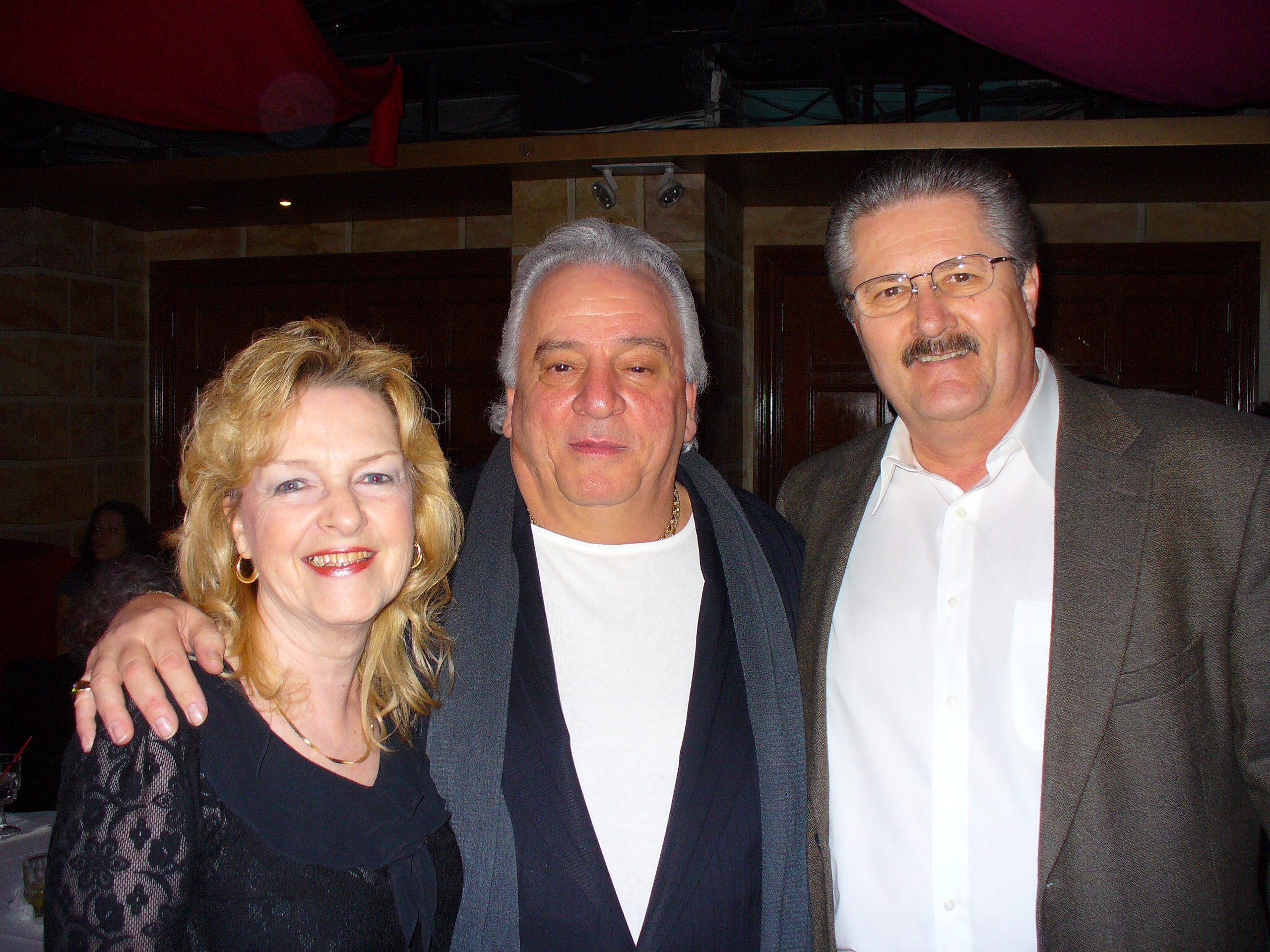 Robert & his Wife Anne with Vinnie Vella at Columbus 72 in New York.