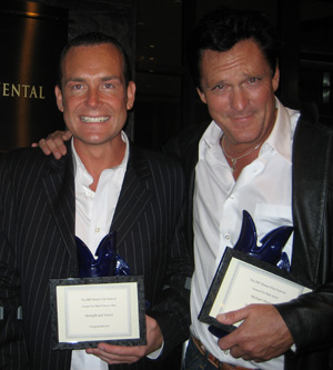 Michael Madsen and Mark Mahon at the 23rd Boston film festival. STRENGTH AND HONOUR took the Festival prize and Best Picture. Michael Madsen took Best Actor.