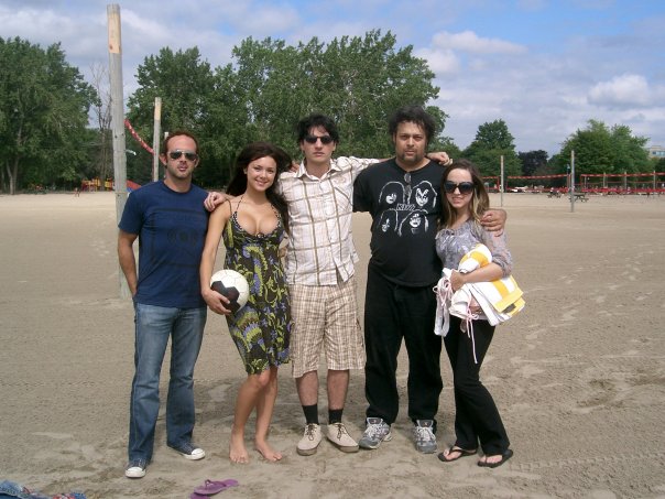 ACID HEAD (2011)- Horror Movie Cast/Crew Pix @ Boardwalk Beach, by TORONTO'S BEACHES Area. copyright MMIX, TONY WATT INC. & VOM Inc.,Studios Actors: [L TO rIGHT] : Ron Basch (Ronaldo) , Lana Tailor (Lana), Elvin Domenic (Elvintino) , Tony Watt (Butch), Krista N. (Krista)
