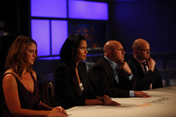 Still of Padma Lakshmi, Toby Young, Tom Colicchio and Michelle Bernstein in Top Chef (2006)