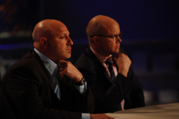 Still of Toby Young and Tom Colicchio in Top Chef (2006)