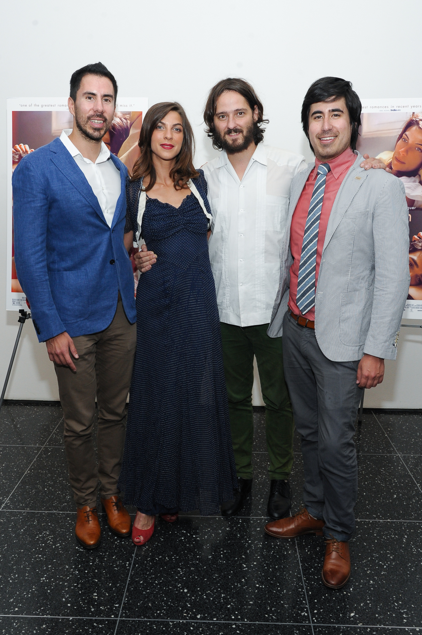 Natalia Tena, Carlos Marques-Marcet, Gabriel Hammond and Daniel Hammond at event of 10.000 Km (2014)