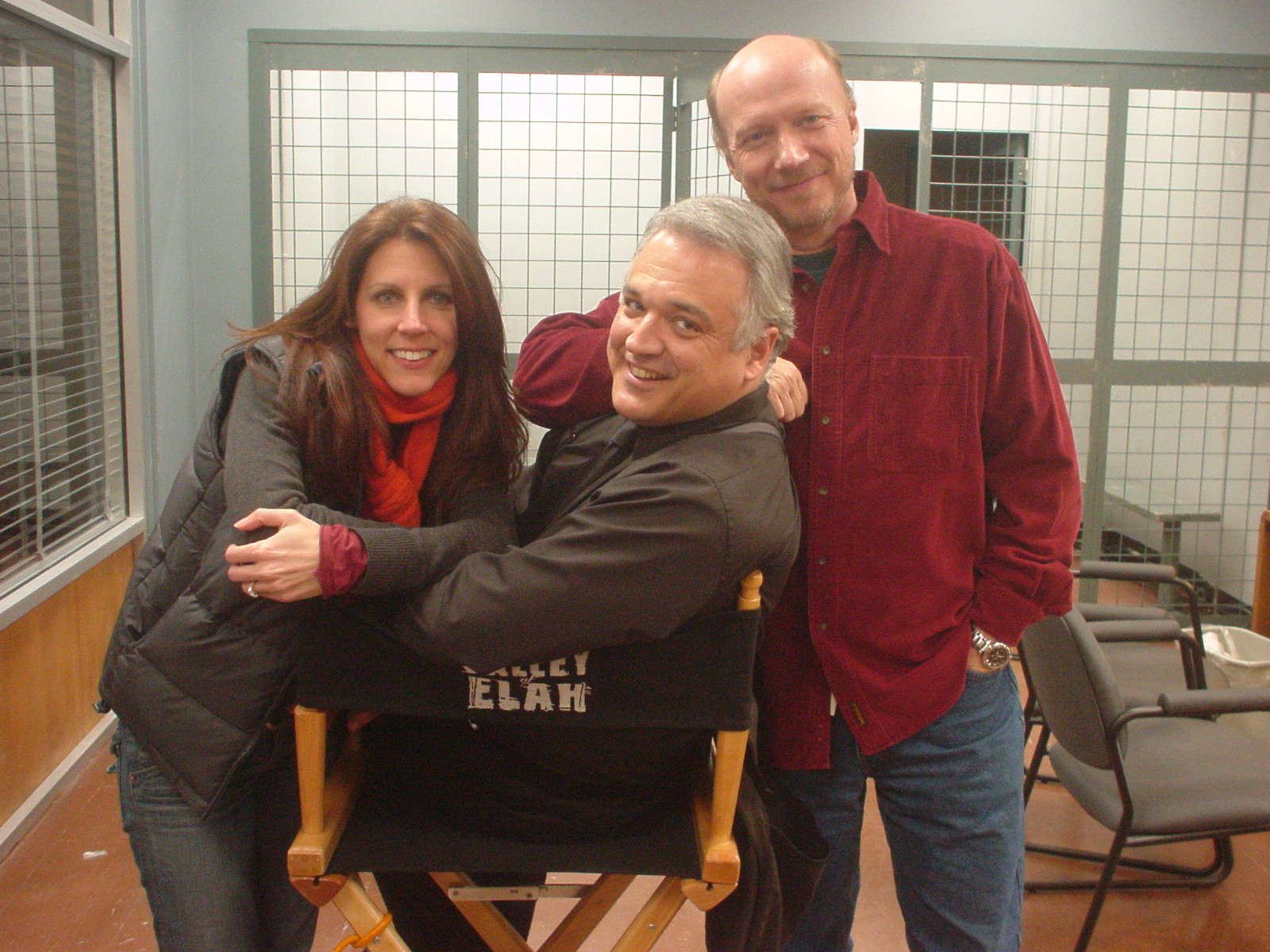 Dana Maksimovich, Glenn Taranto, Paul Haggis on the set of IN THE VALLEY OF ELAH