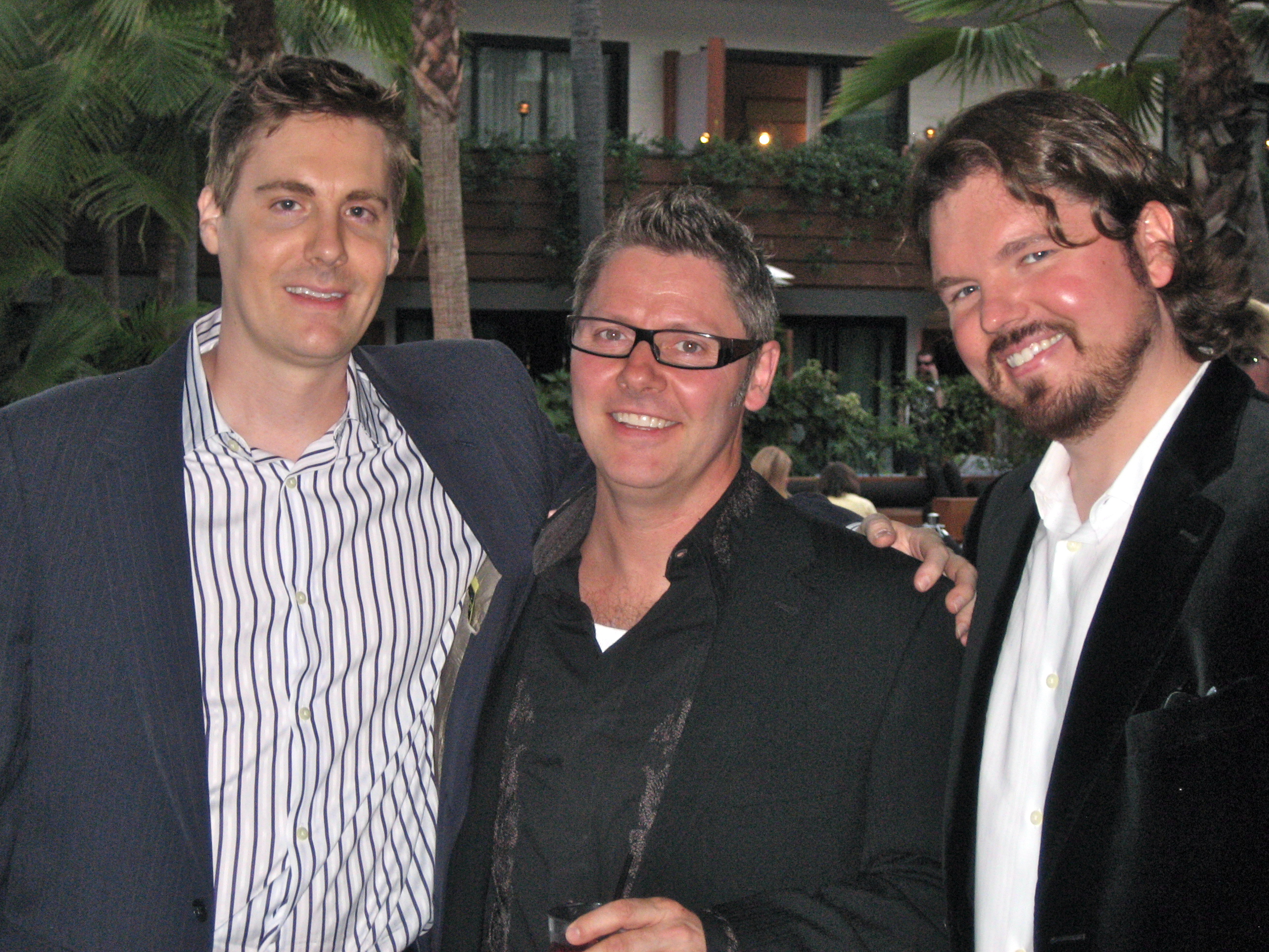 Patrick Melton, David Hackl and Marcus Dunstan at Saw V premiere.