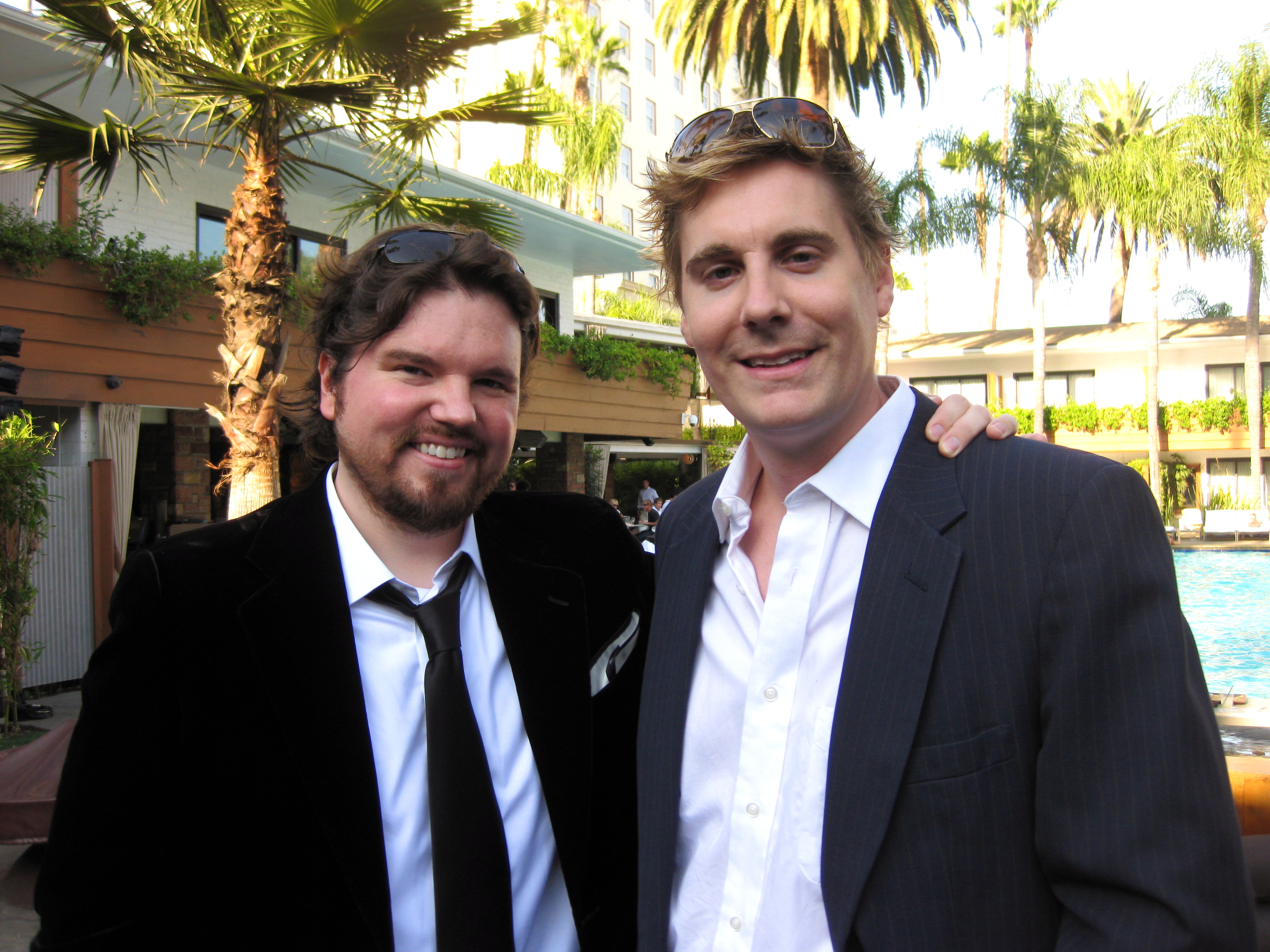 Marcus Dunstan and Patrick Melton at The Collector premiere.