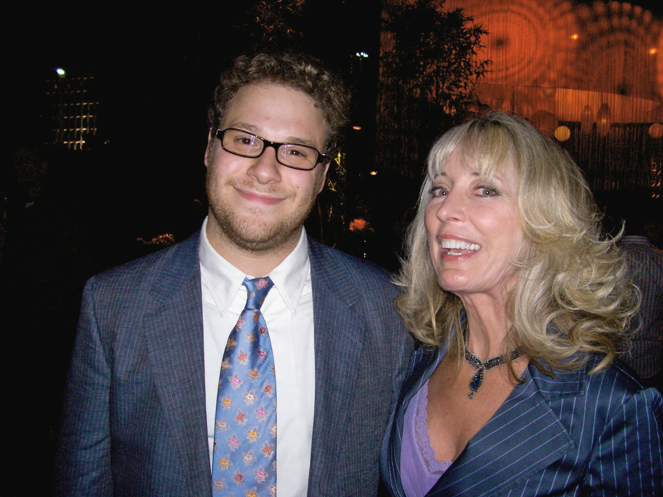 Jean St. James with Seth Rogen at Premiere of 