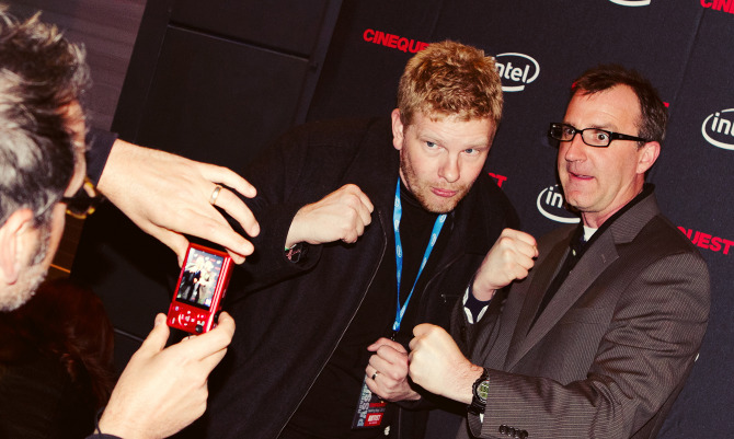 Director Ryan Sage and actor Jason Duplissea on the red carpet at the Cinequest Film Festival 2012 - A Big Love Story (2012)