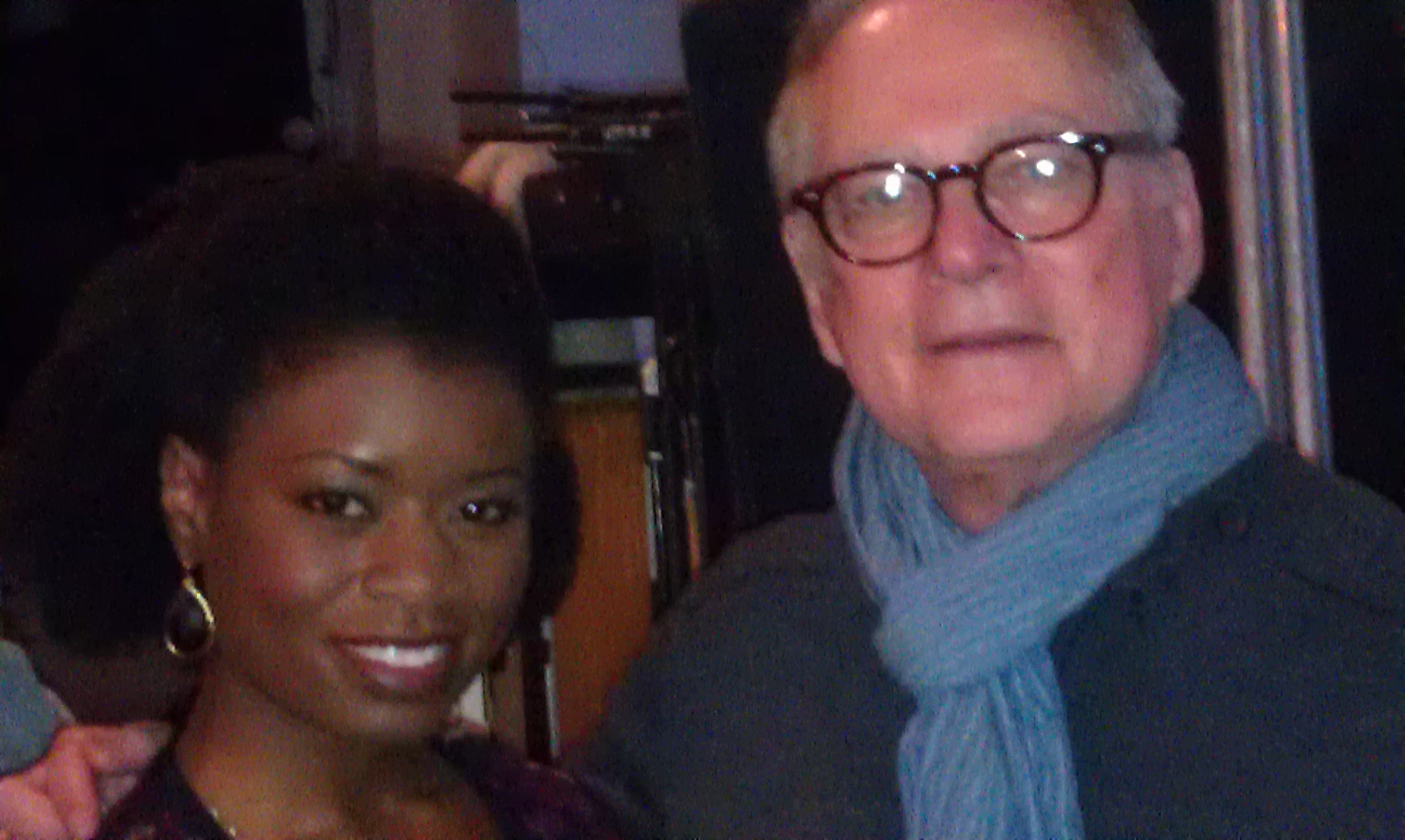 Kenya Brome with Barry Levinson; Director of TWC Tribeca Film Short