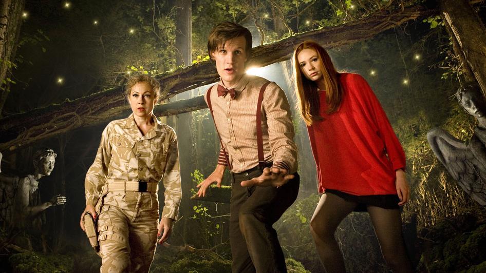 Still of Alex Kingston, Matt Smith and Karen Gillan in Doctor Who (2005)