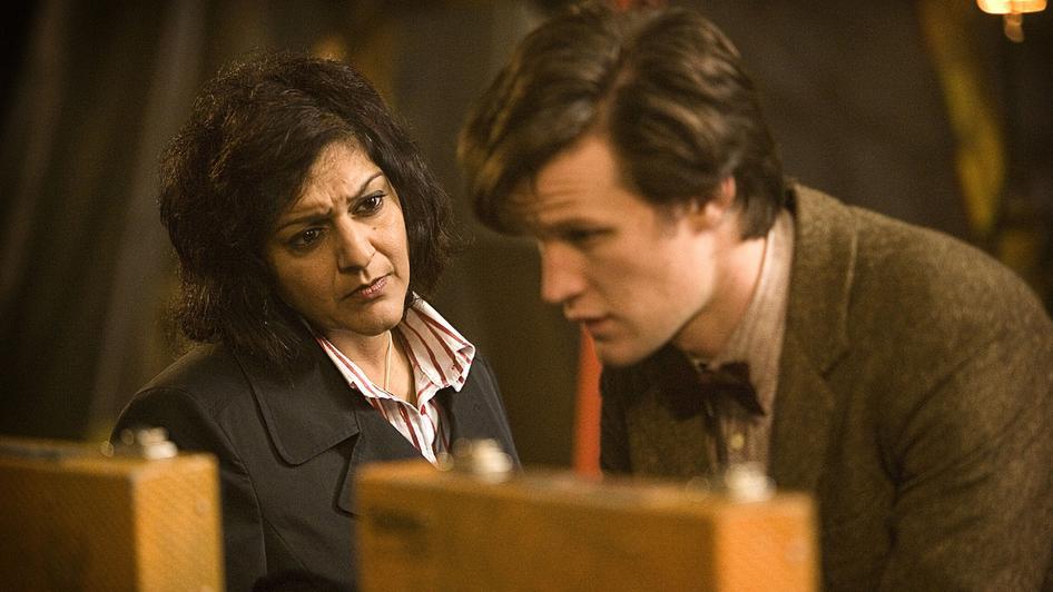 Still of Meera Syal and Matt Smith in Doctor Who (2005)