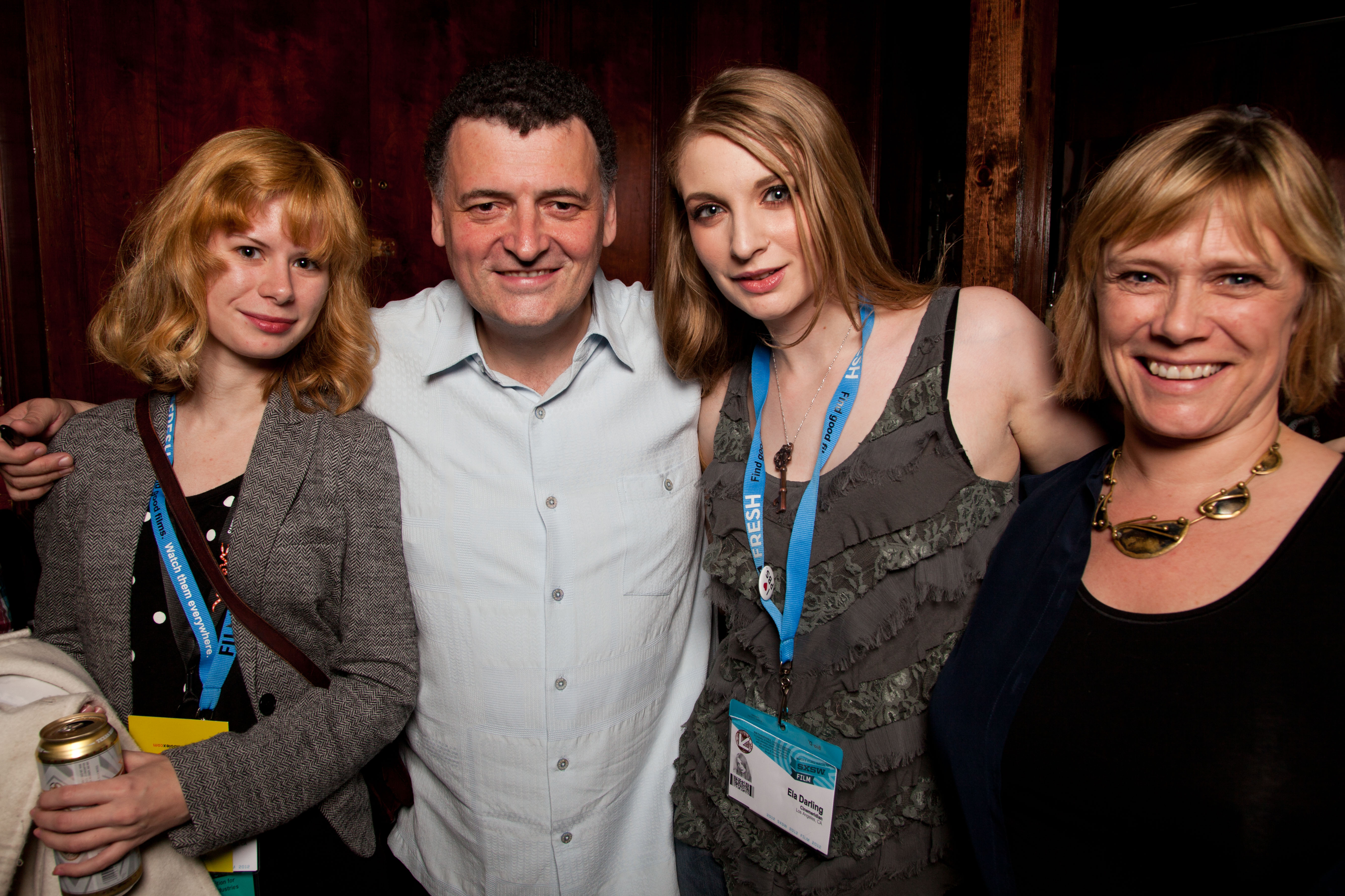 With Steven Moffat, Ela Darling, and Sue Vertue at SXSW 2012.