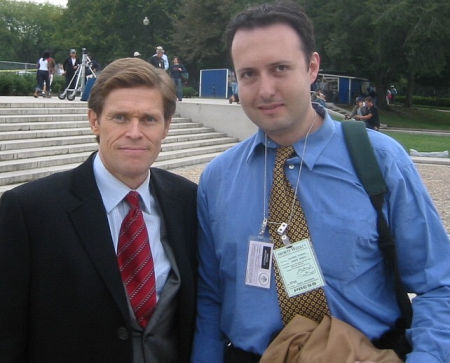 With Willem Dafoe on the set of XXX2