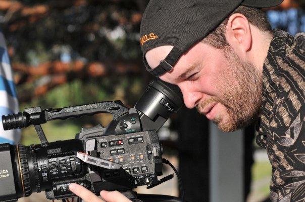 Writer/Director Michael P. Noens on the set of Coasting (2009).