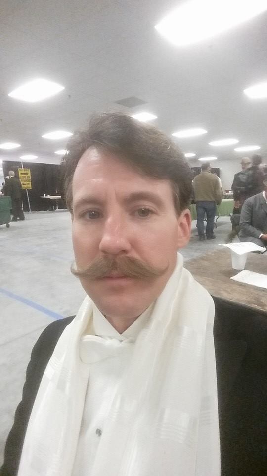 The 'Bolden' scene I was getting ready to film took place in 1906. I had to wear this itchy fake mustache for 18 hours!