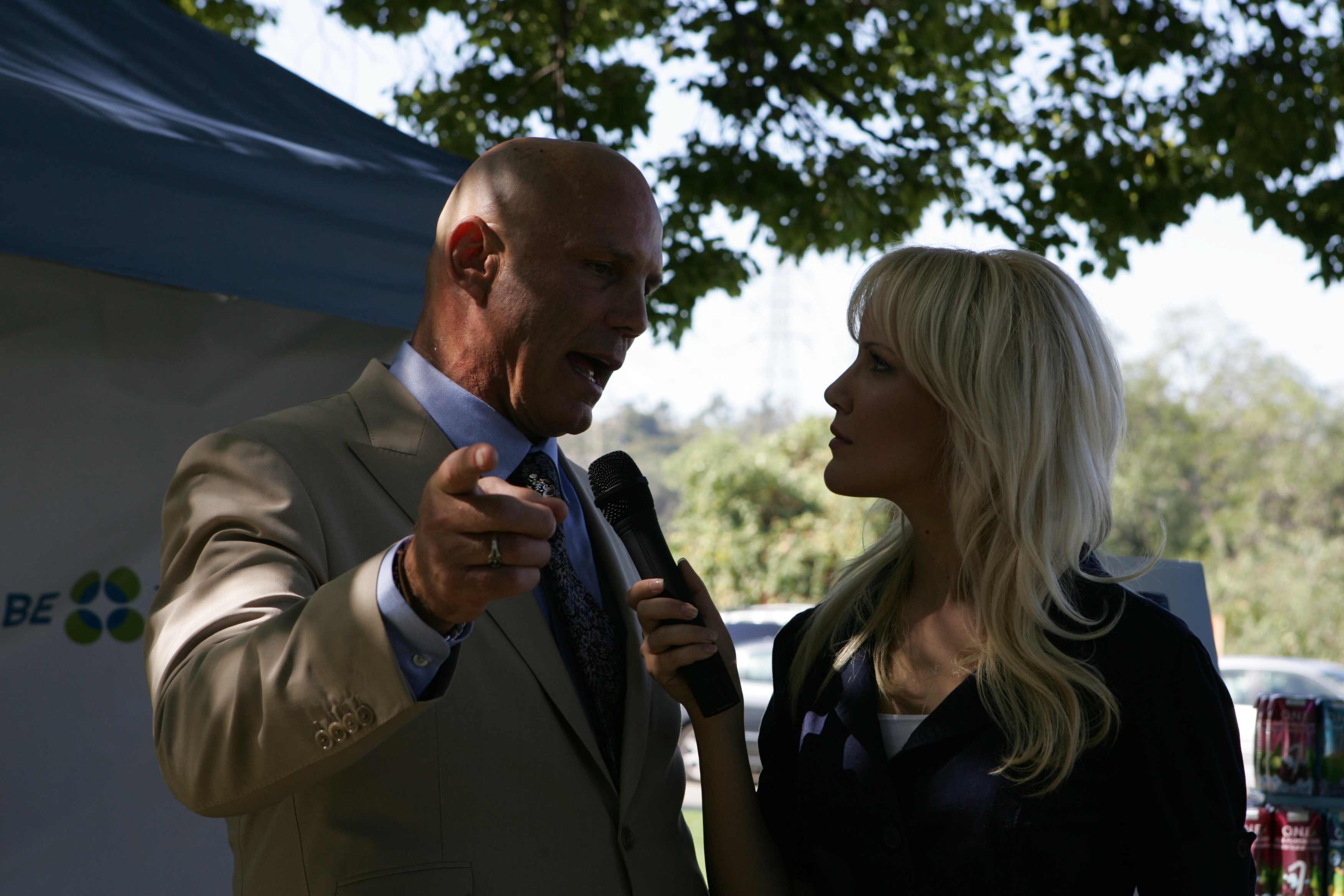 Danika Quinn interviewing Hollywood Celebrity Sporting Clays Event founder, Patrick Kilpatrick.