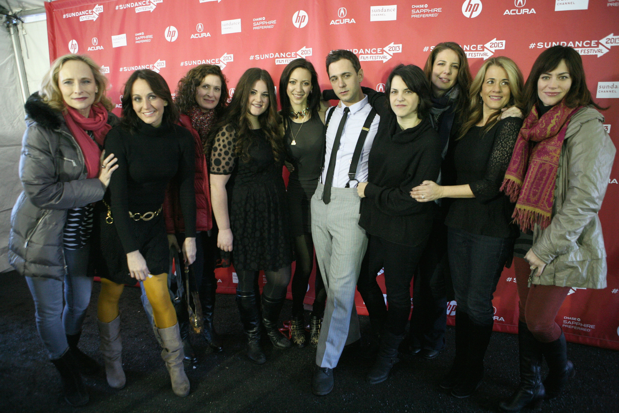 Kate Rogal, Laila Robins, Robin Weigert, Funda Duval, Claudine Ohayon, Julie Fain Lawrence, Johnathan Tchaikovsky, Maggie Siff, Stacie Passon and Daria Feneis at event of Smegenu sukretimas (2013)