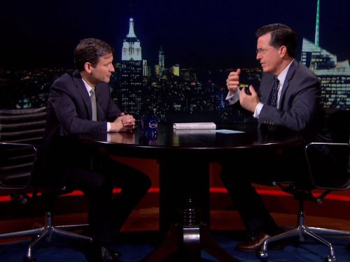 Still of Stephen Colbert and Dan Harris in The Colbert Report (2005)