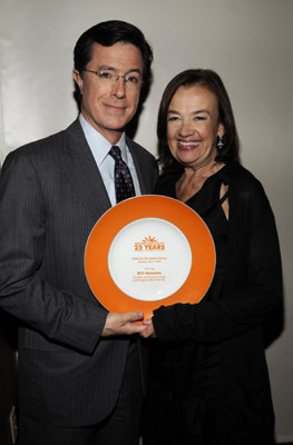 Stephen Colbert and Judy McGrath