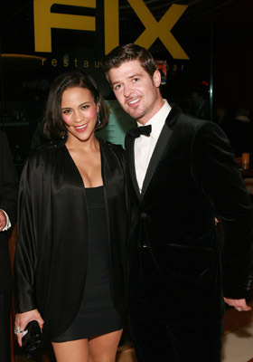 Robin Thicke and Paula Patton