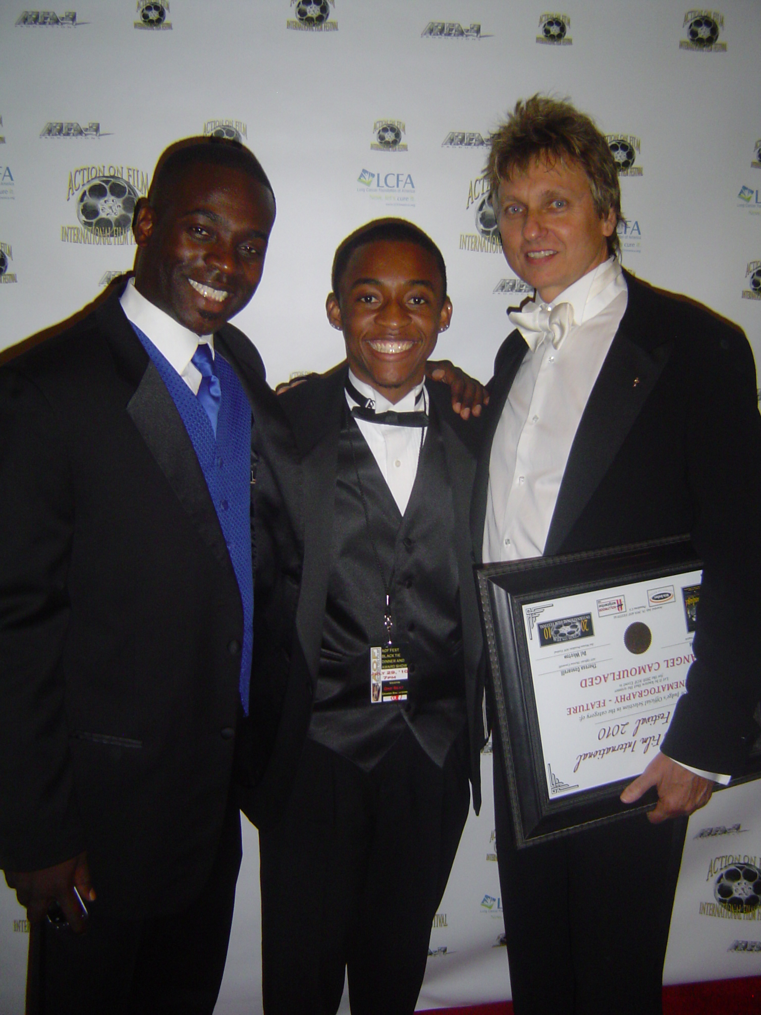 Wilbert Berthaud Jr, Michael Givens, Emanuel Ward at AOF Award 2010