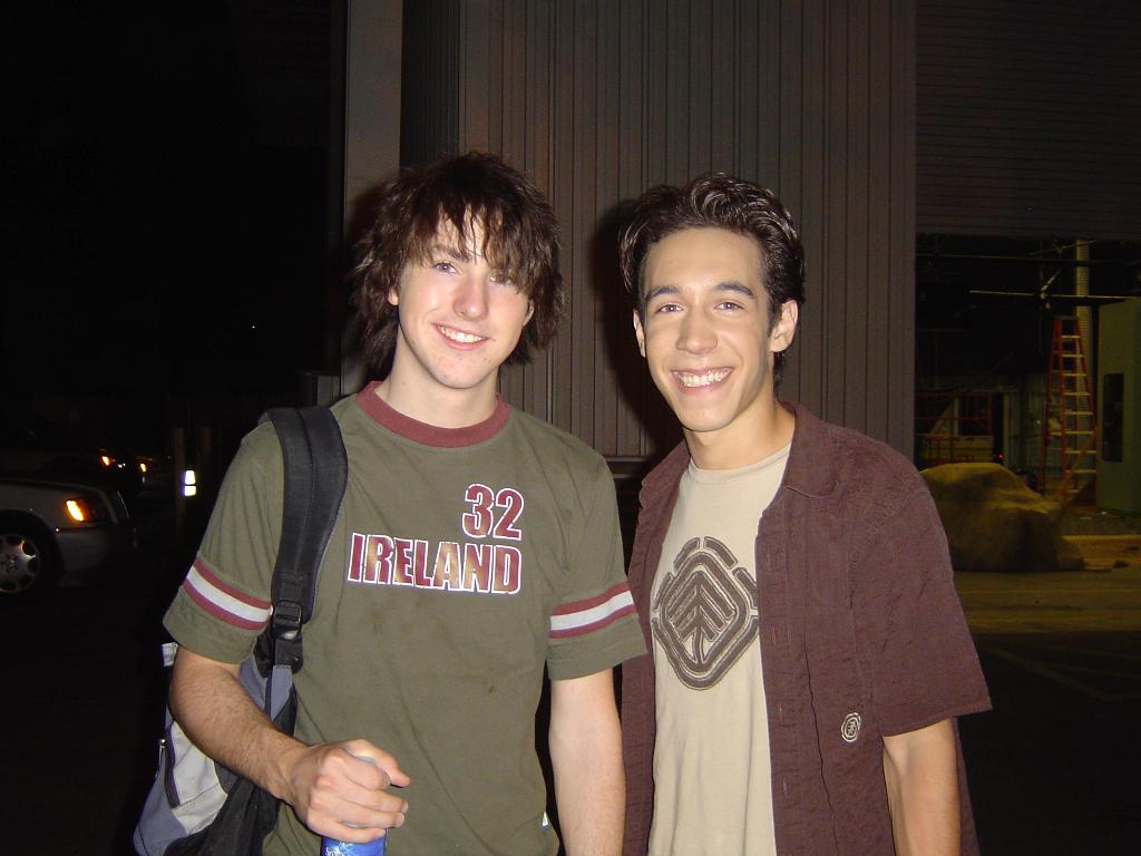 Creagen Dow and Sean Flynn on set of Zoey 101