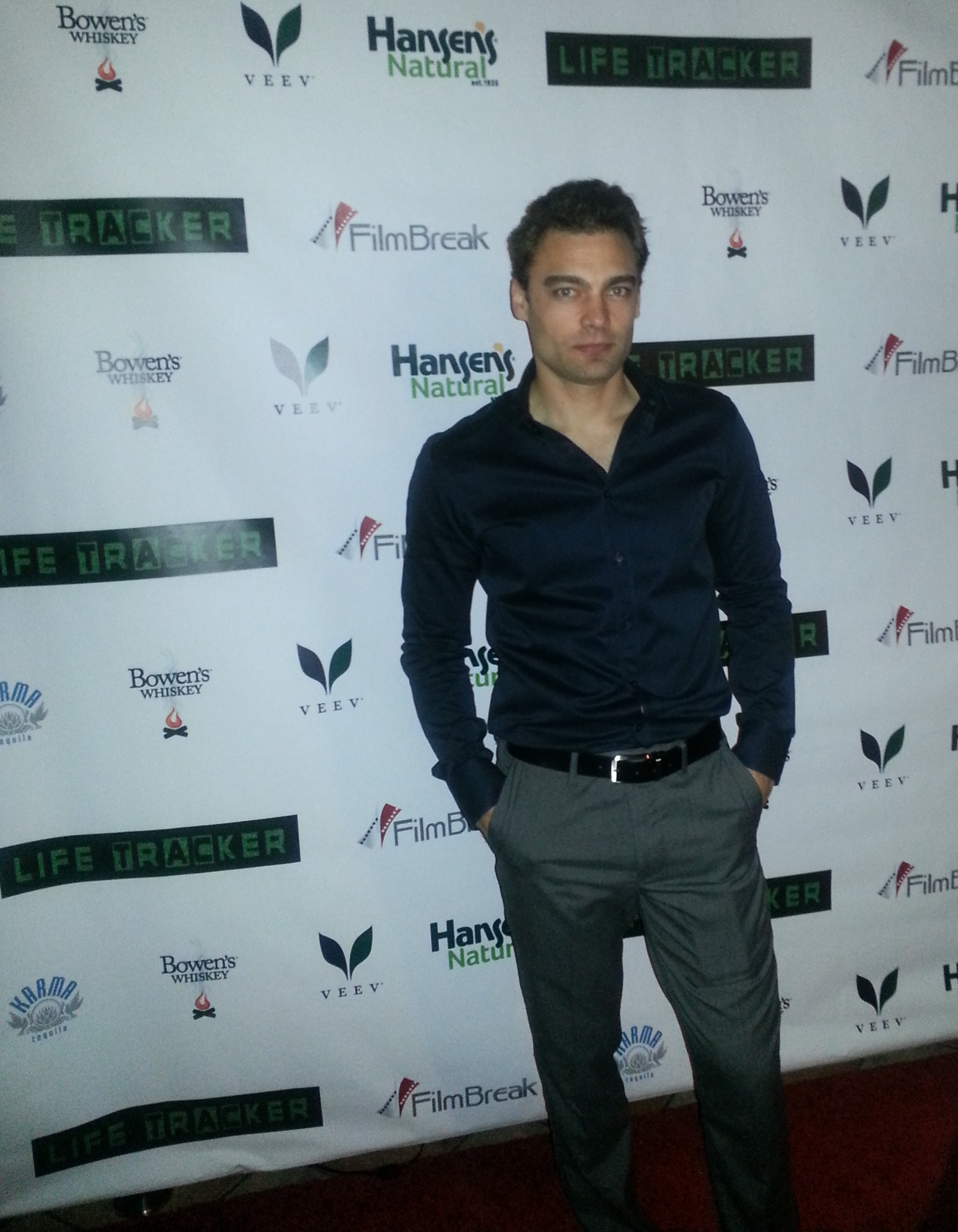 Frederik Hamel at the Premiere of Life Tracker