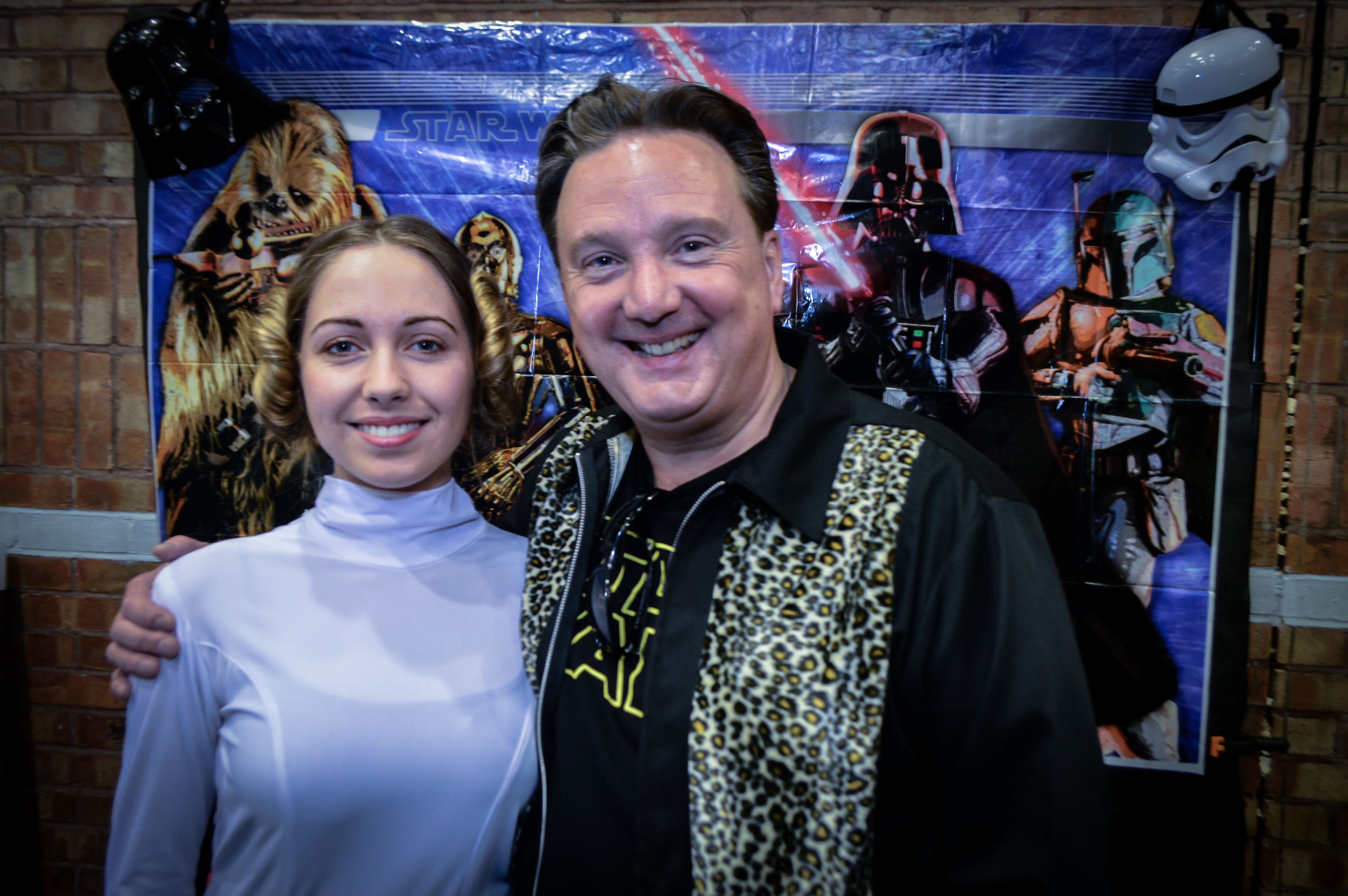 Princess Leia and Star Wars fan and me at a Convention April 2015