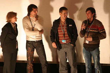 Biel, C.D., and Daniel in Berlin 2004 official presentation