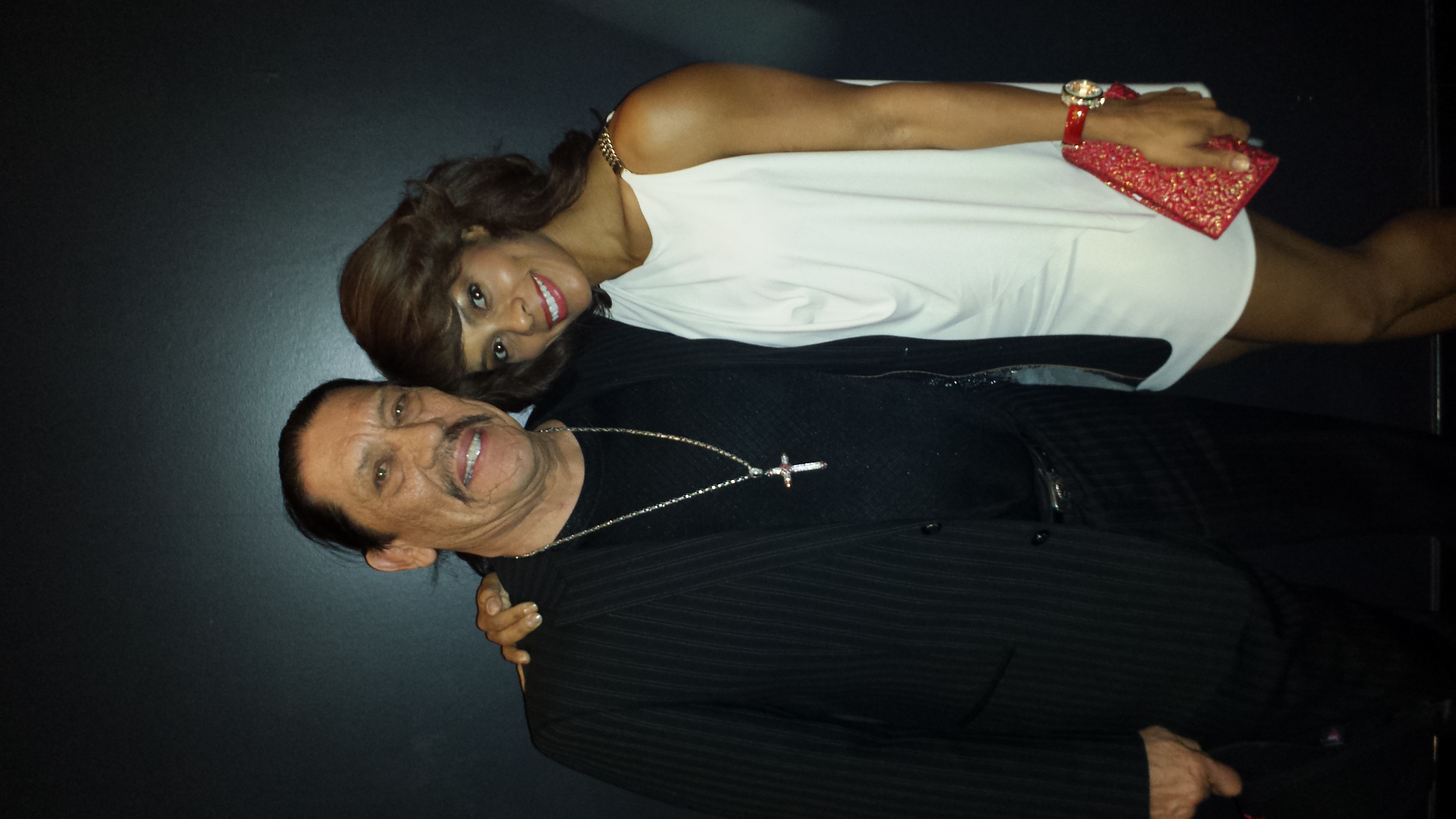 Danny Trejo and Tiffany C. Adams at premiere of 20 FT Below: The Darkness Descending