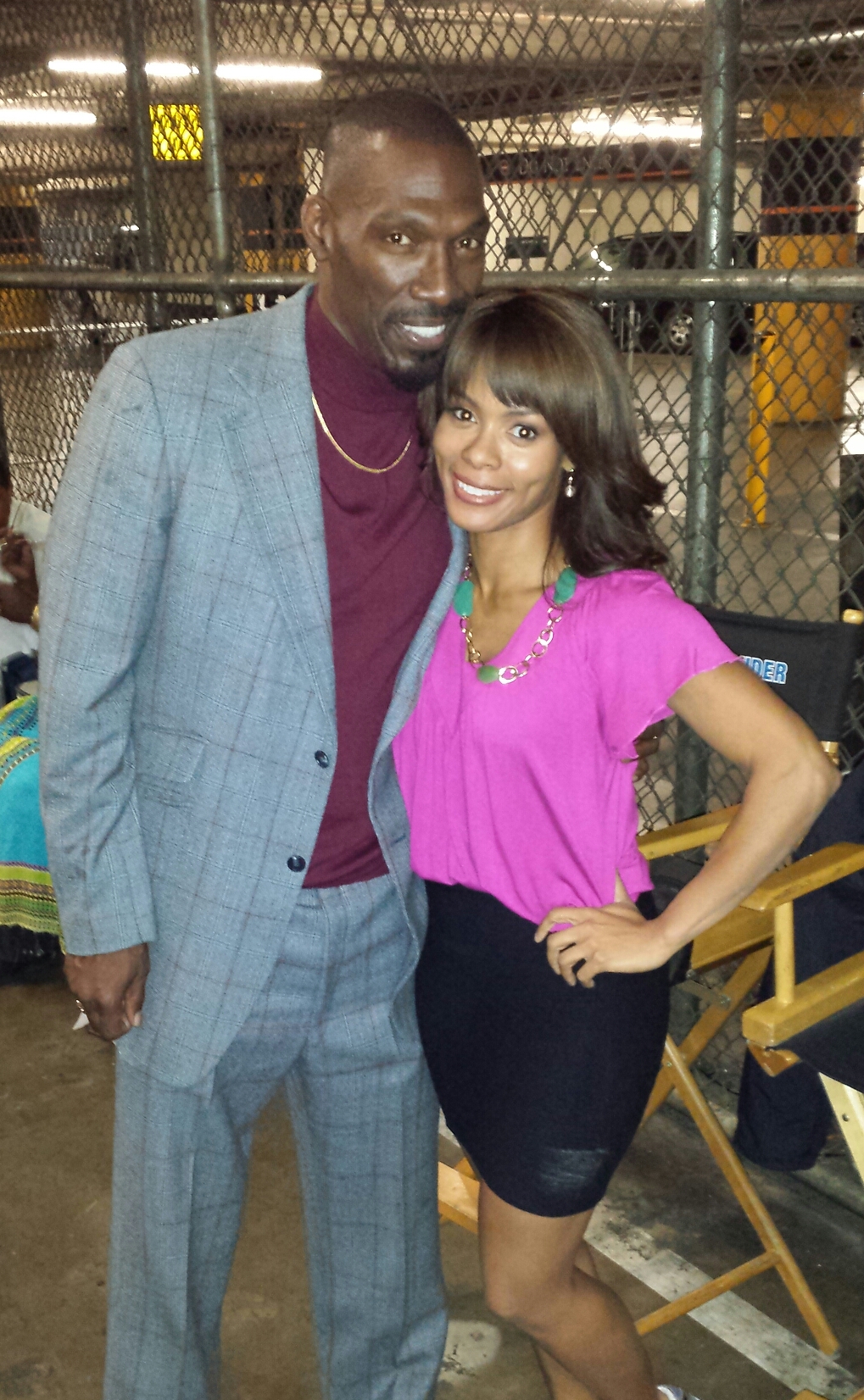 On the set of BLACK JESUS with Charlie Murphy. 2014
