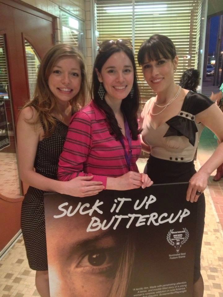 With the cast of Suck it Up, Buttercup, Robyn Ross and Lacy Marie Meyer